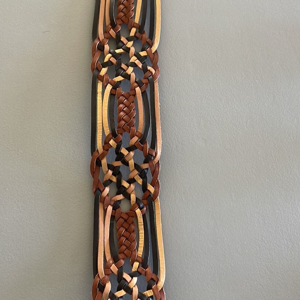 Fossil- Multi Color Braided Women’s Leather Belt, Size M - Picture 6 of 6